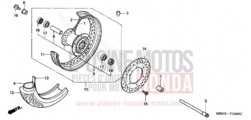 FRONT WHEEL VT1100C3X de 1999